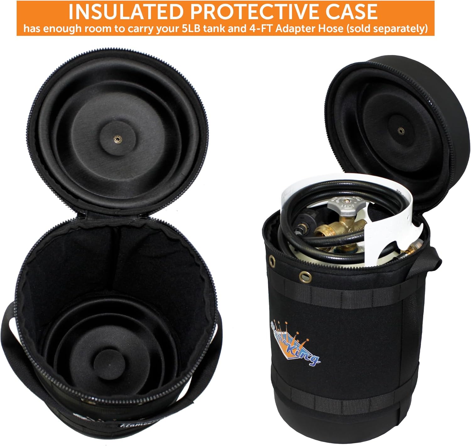 Insulated Protective Carry Case for 5LB Propane Tank, Black E51957