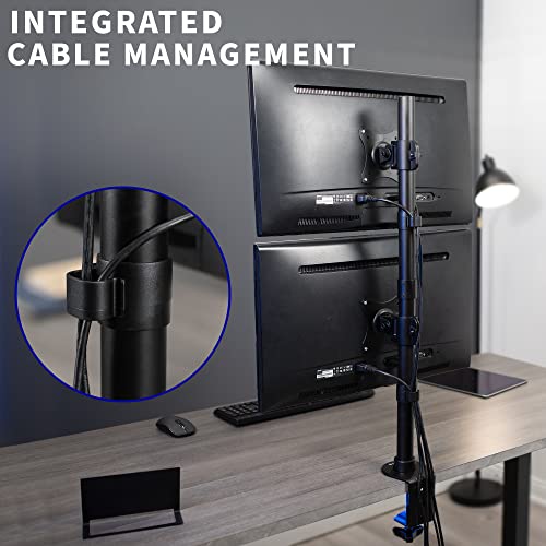 Dual Monitor Desk Mount Stand with Height Adjustment and VESA Plates for 2 LCD Ultrawide Screens up to 34 Inches K936