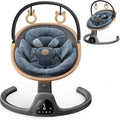 Baby Swings for Infants, Fasonbaby Bluetooth Infant Swing with Music Speaker with 3 Seat Positions, 5 Speeds and Remote Control - Portable Baby Swing for Indoor and Outdoor (White)