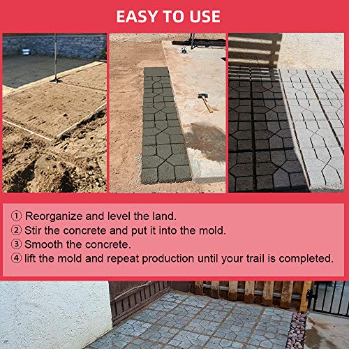 15.7"x15.7"x1.57" Reusable Concrete Path Maker Mold for Stepping Stone Paver R558