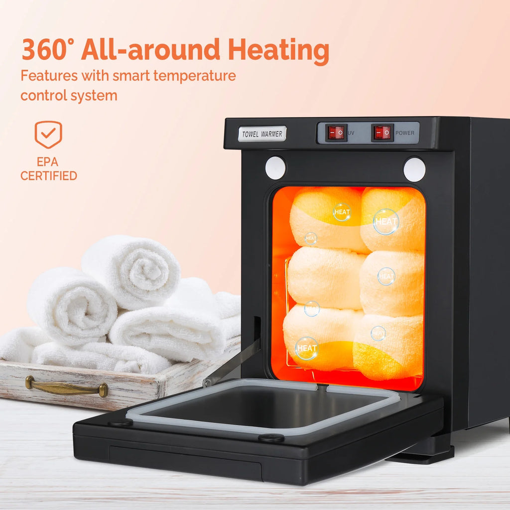 Hot Towel Warmer Cabinet with UV Sterilizer, 5L, Black E9908