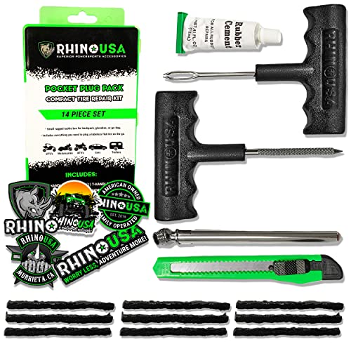 Tire Repair Kit 86-Piece Heavy Duty Tubeless Tire Plug Tools for Car Motorcycle ATV UTV RV Trailer X26941