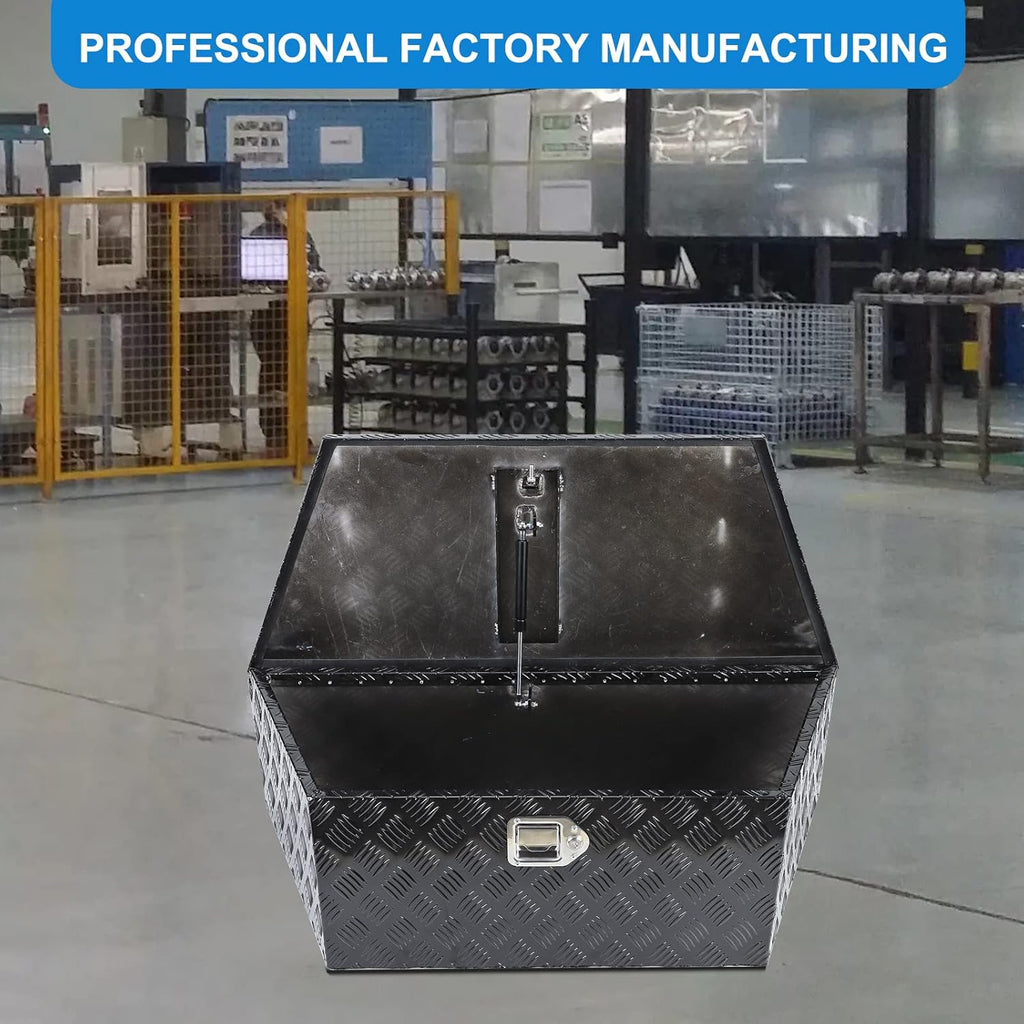 Trailer Tongue Tool Box with Lock and Keys, 39" x 16.5" x 12", Black A350