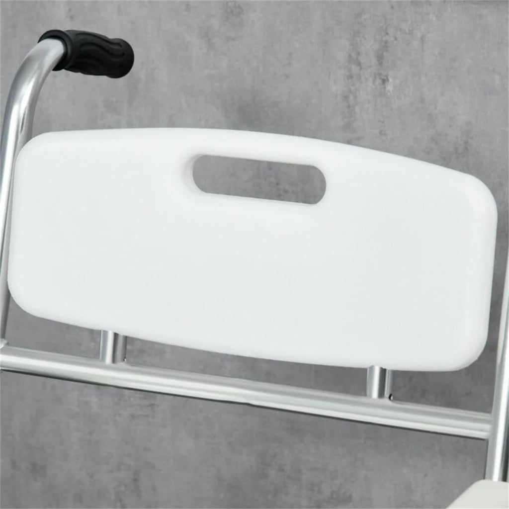 Waterproof Rolling Shower Commode Wheelchair with Padded Seat N245