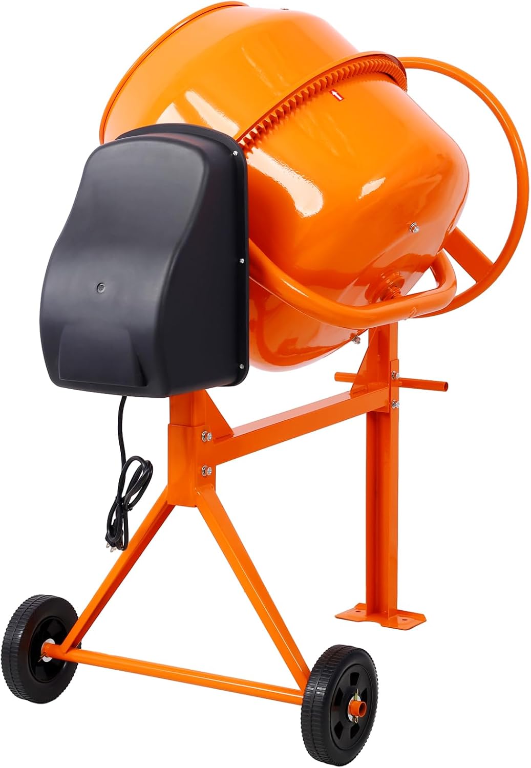 Electric Concrete Mixer, 5 Cu. Ft, 650W Portable for Mortar and Stucco C749464