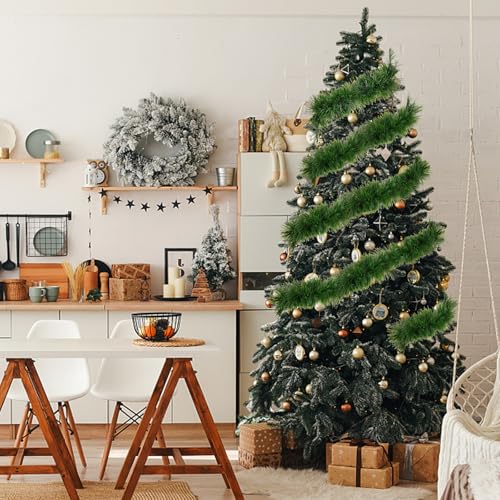 50ft Christmas Garland Greenery Tinsel for Tree Stairs Railing Decor A66109