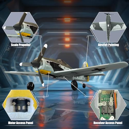 RC Plane 3 Channel Remote Control Airplane Fighter Toy, 2.4GHz 6-axis Gyro, Easy to Fly for Adults Kids Beginners B2466