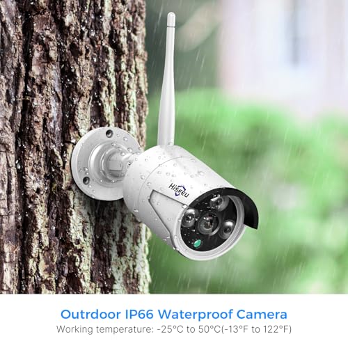 Wireless Security Camera System, 16CH 4K NVR, 4Pcs 3MP WiFi Cameras, Night Vision, Motion Detection, 1TB HDD P9721