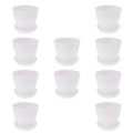 10 Pcs Flowerpot Flower Planting Pot Walkway Flower Pot 10.00X10.00X8.50CM White