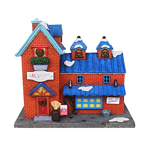 Lighted Musical Snow Village with Animated Kids Sledding A3584