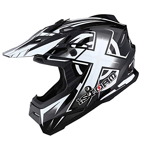 Adult Motocross Helmet Full Face Racing Style Matt Black D9788