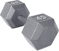 CAP Barbell Cast Iron Hex Dumbbell, Single, 45 lb