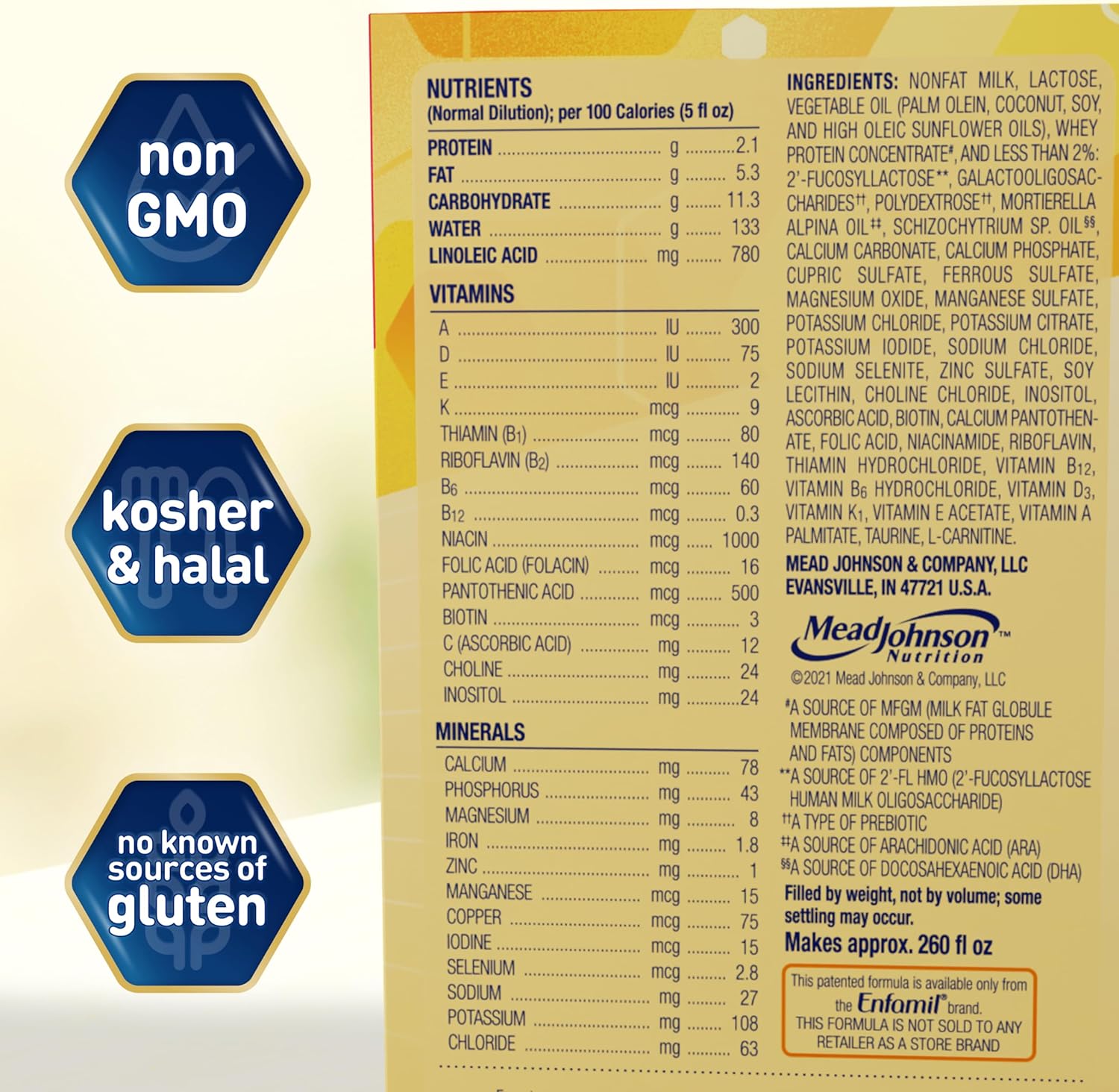 Baby Formula with Prebiotics, DHA, Non-GMO, Refill Box S161