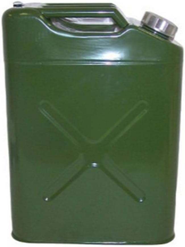 20 Liter (5 Gallon) Gas Can with Flexible Spout, Portable Steel Fuel Tank T6733