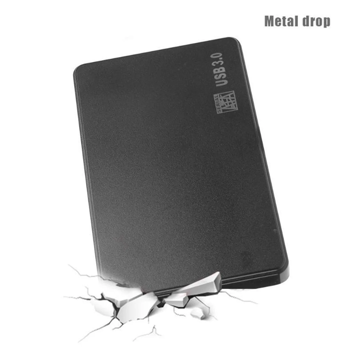 2.5in to USB 3.0 Solid State Enclosure for HDD SSD, 2-Pack with Cables, Black V82452