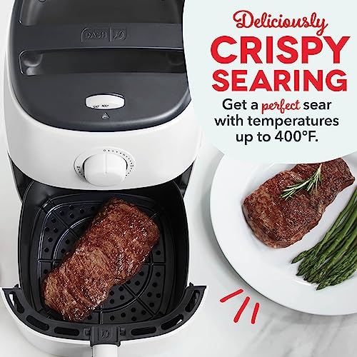 Electric Air Fryer Oven, 2.6 Qt., Grey, Compact, Auto Shut Off, 1000-Watt O64979