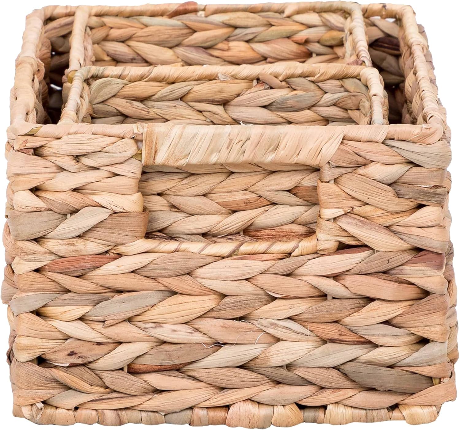 Woven Water Hyacinth Organizational Basket Set of 3 S573