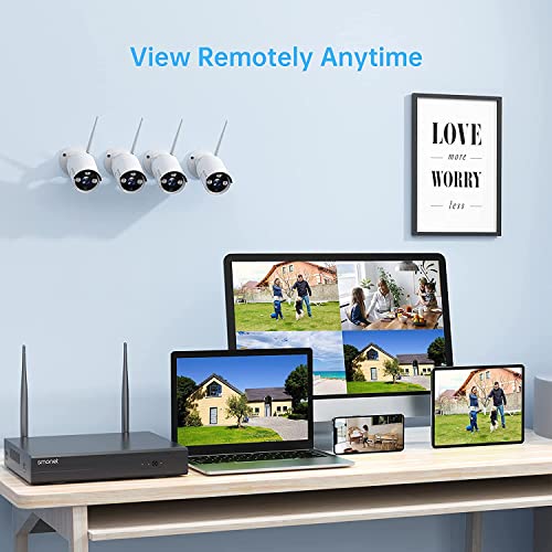Wireless Security Camera System 1080P 8 Channel Home Surveillance DVR Kit with 4 Cameras 1TB HDD Night Vision Motion Detection D343260