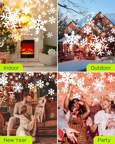 Christmas Projector Lights Outdoor with Remote Control, 1-Pack T114