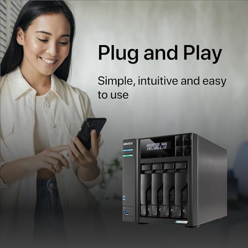 4-Bay NAS, Quad-Core 2.0GHz, Dual 2.5GbE, 4GB DDR4 C52841