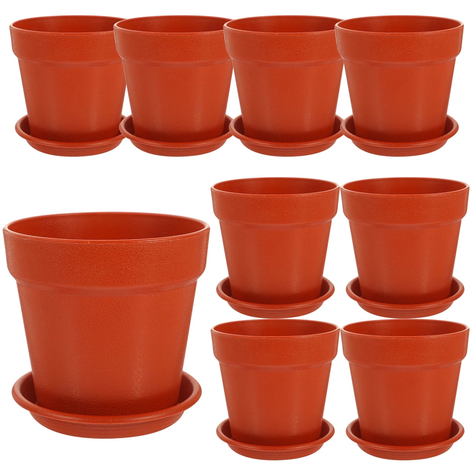 10 Sets Plastic Flower Pots for Garden Nursery O680656