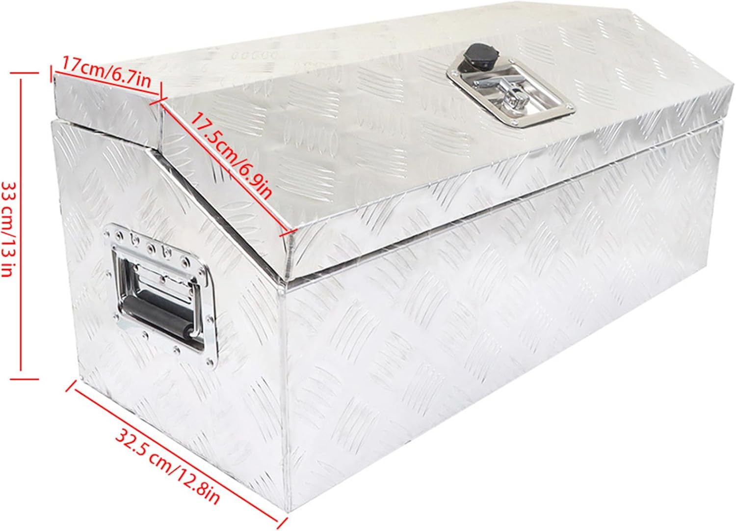 Aluminum Trailer Tool Box for Pickup Truck Bed Storage L86953