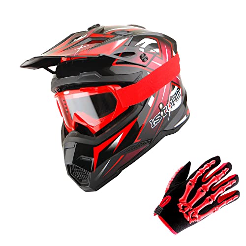 Adult Motocross Helmet Full Face Racing Style Matt Black D9788