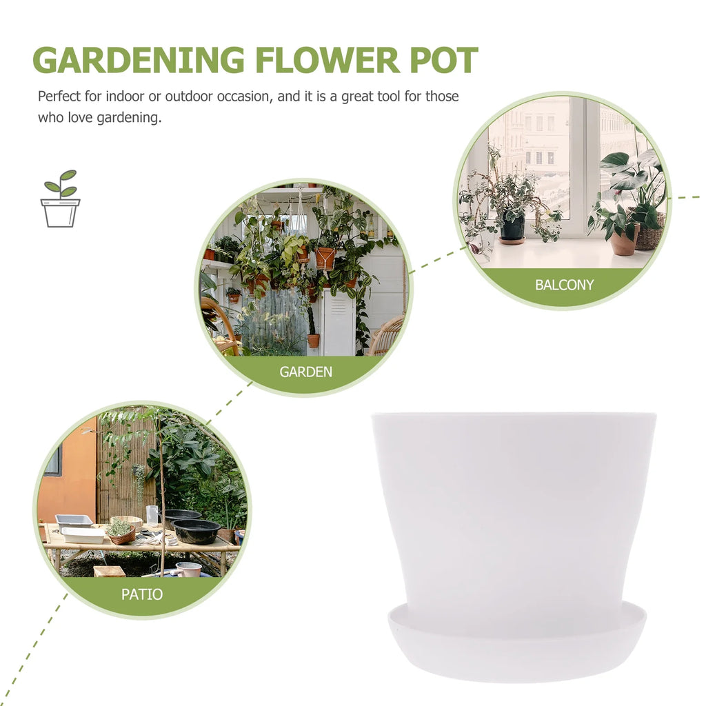 Flowerpot Planting Pot for Walkway, White, 10-Pack S561
