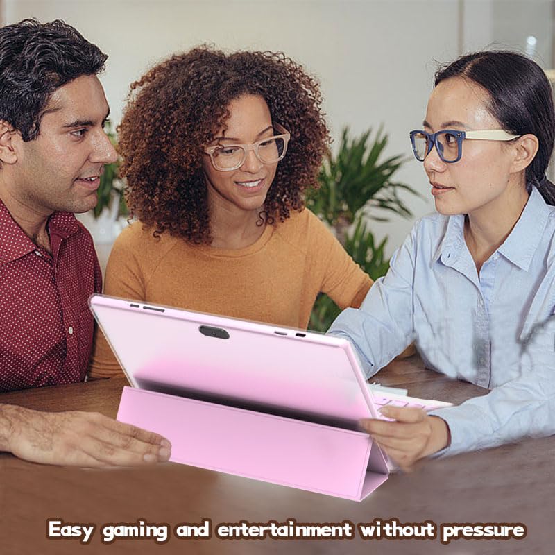 Tablet 10 inch Android 14 with Keyboard Case, Mouse, Stylus, 8GB+64GB, 1280*800 HD Touch Screen, 8MP Dual Camera, Wi-Fi Bluetooth, Blue B613