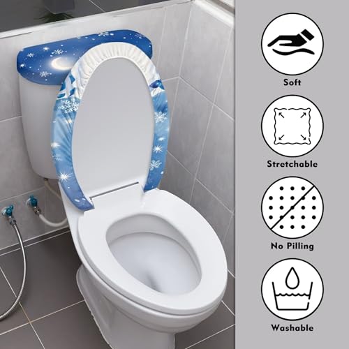 Christmas Toilet Lid and Tank Cover Set for Bathroom Decor K51670