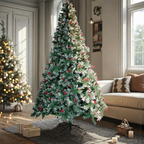 2ft Pre Lit Artificial Mini Christmas Tree with 50 LED Warm Lights F389906
