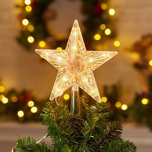 Christmas Tree Star Topper Lighted 3D Plug In Indoor Holiday Decor N7897