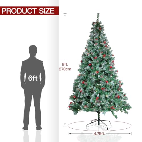 2ft Pre Lit Artificial Mini Christmas Tree with 50 LED Warm Lights F389906