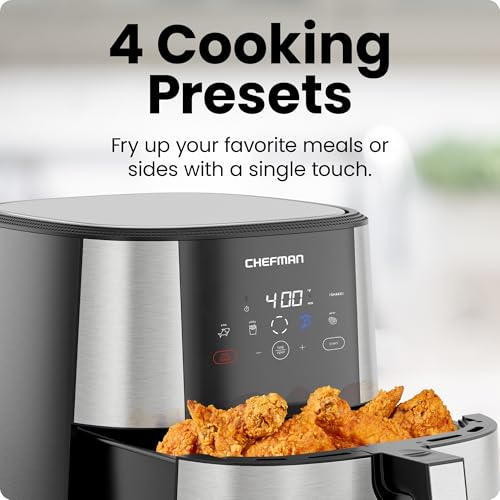 XL 8-Qt Touch Air Fryer, Digital Presets, Nonstick Dishwasher-Safe N17083