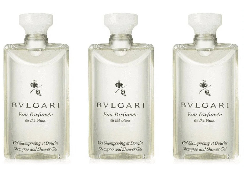 Bvlgari Au The Blanc (White Tea) Shampoo & Shower Gel 2.5 oz each - Set of 3