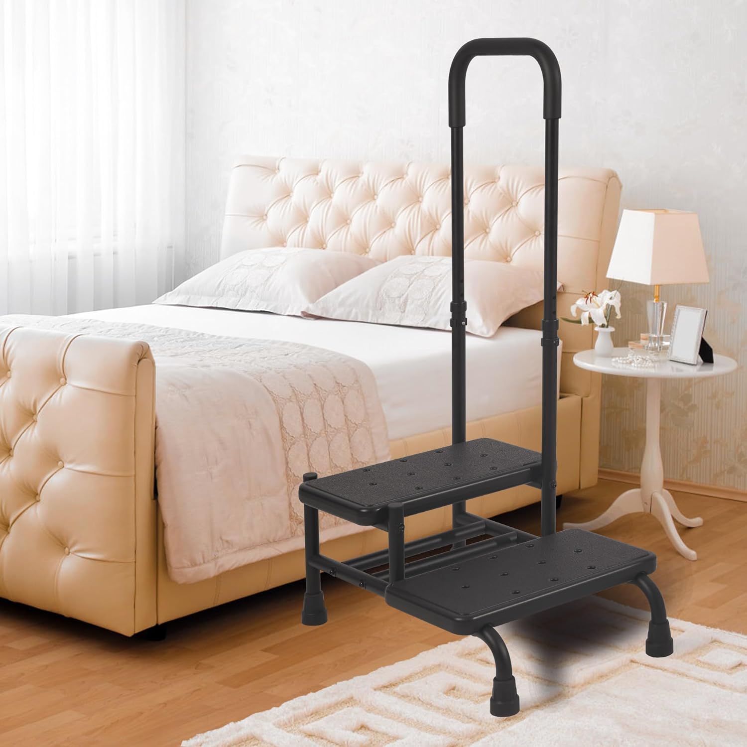 2 Step Stool with Handle for Elderly, Heavy Duty V247