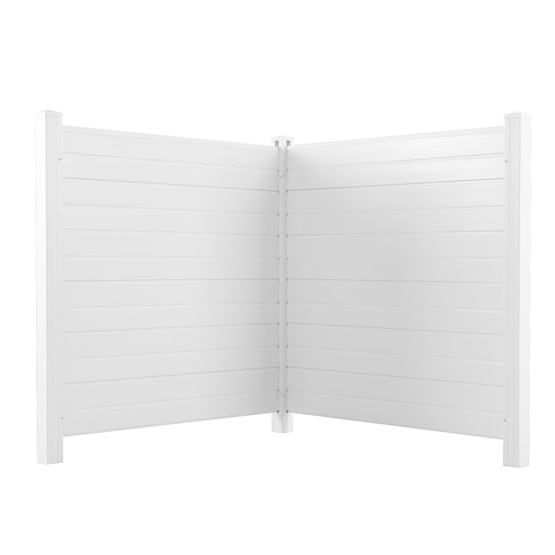 Vinyl Fence Screen Kit with Metal Stakes, White (2 Panels) E521
