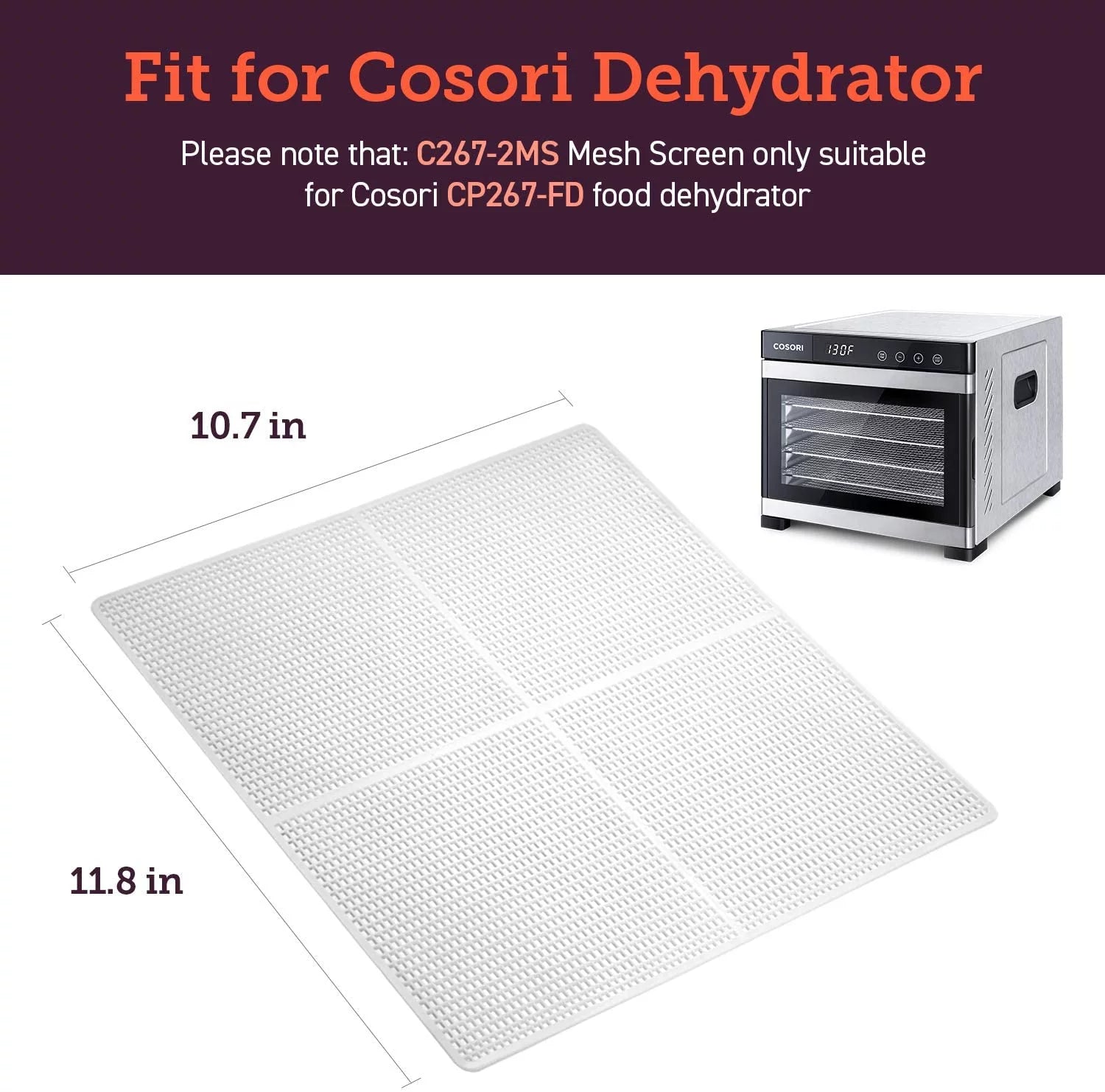 Food Dehydrator with 6 Stainless Steel Trays and Digital Timer A329
