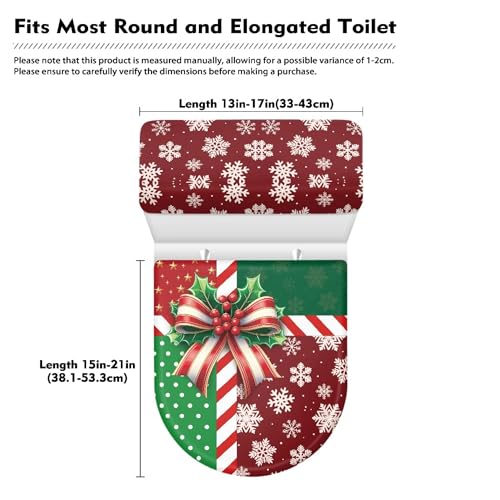Christmas Toilet Lid and Tank Cover Set for Bathroom Decor K51670