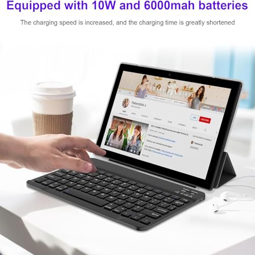 Tablet 10 Inch with Keyboard, 8GB RAM 64GB ROM K6429