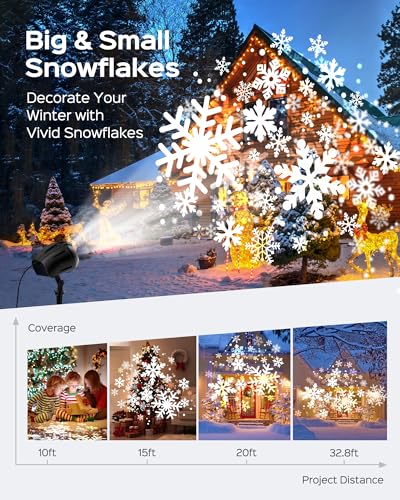 Christmas Projector Lights Outdoor with Remote Control, 1-Pack T114