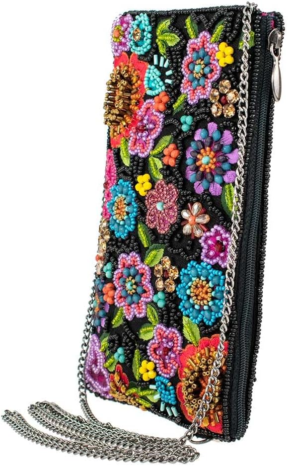 Beaded Floral Crossbody Phone Bag W98069
