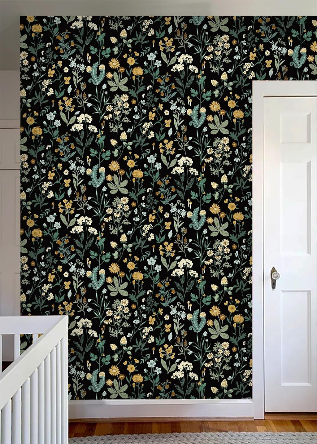 Dark Wild Floral Peel and Stick Wallpaper T532