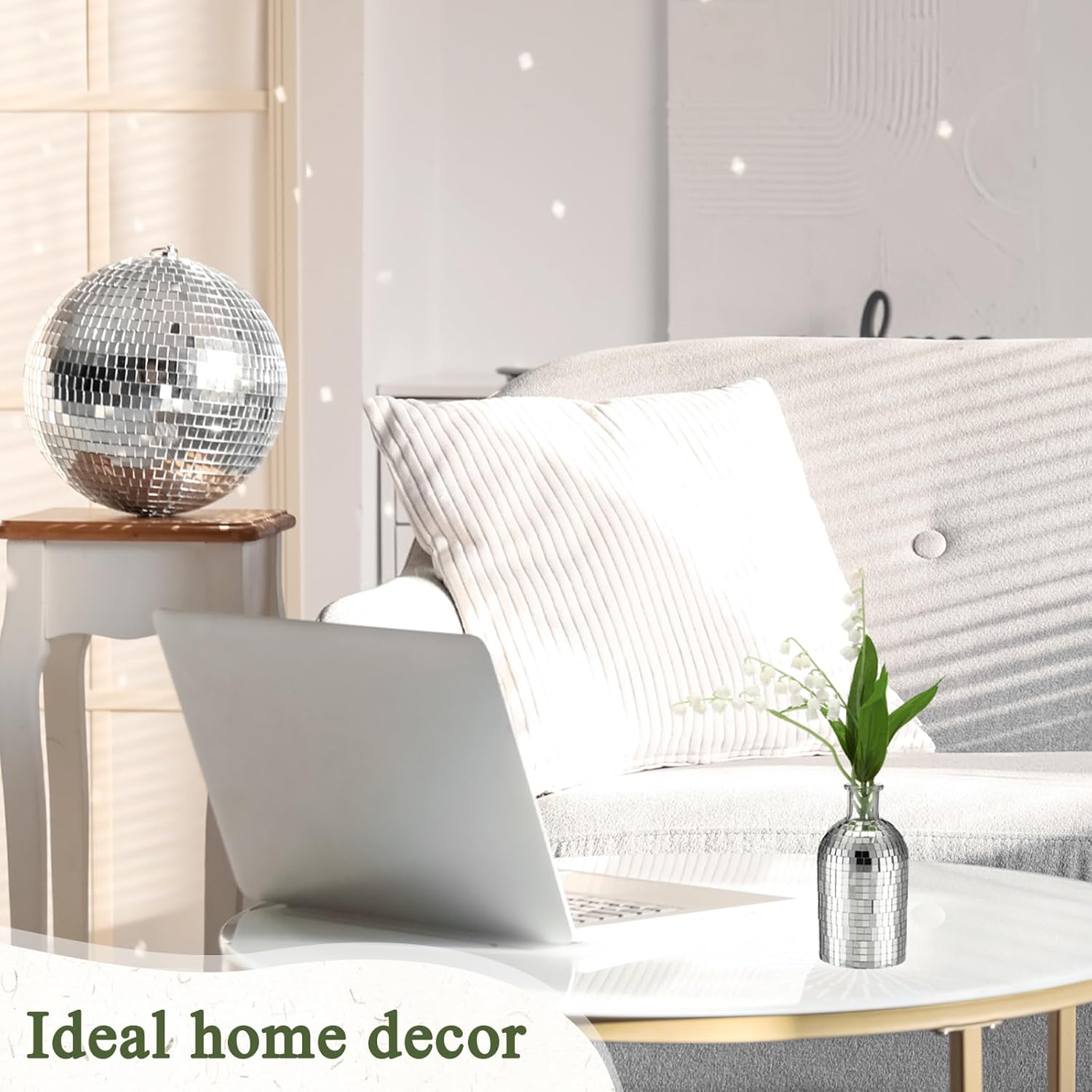 Disco Ball Mini Glass Bud Vase for Flowers and Plants P2721