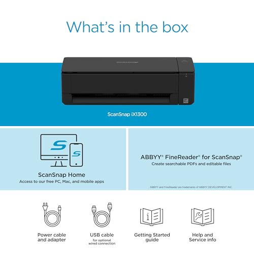 Wireless Double-Sided Document Scanner with Auto Feeder for Mac and PC L63821