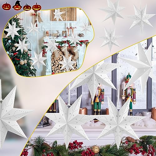7 Pack 3D Paper Star Lanterns for Christmas Party Home Decor K723333