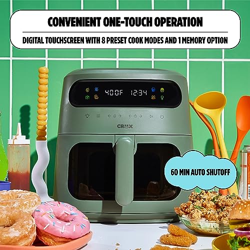 8 QT Digital Air Fryer with Touch Screen, Timer and Auto Shut-off, Lavender L33592