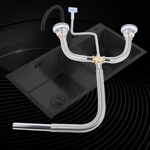 Flexible Sink Drain Hose for Double Bowl Kitchen Bathroom Z228