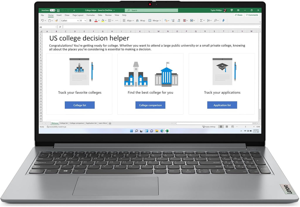 Everyday Laptop Computer - Windows 11 - 15.6" FHD - 4GB Memory - 128GB Storage C80176