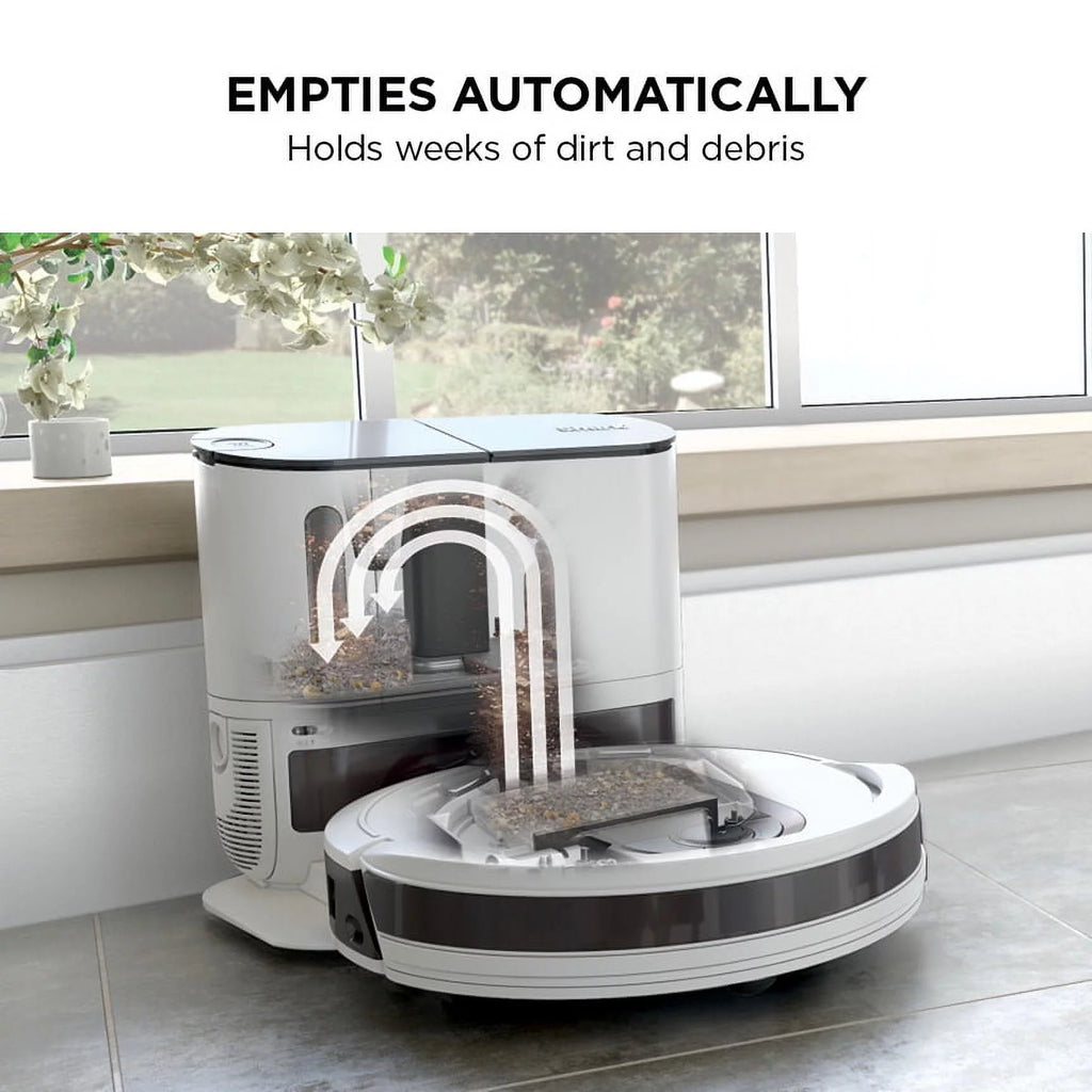 Robot Vacuum with Self-Empty Base, Bagless, White H5681